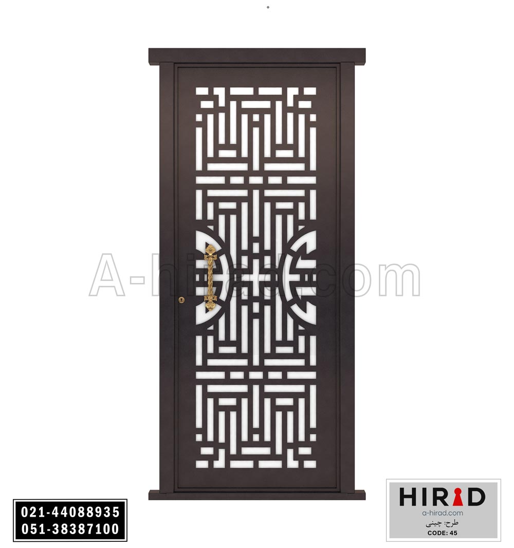 درب فلزی لیزری تک لنگه هیراد کد 1045 عرض 108 ارتفاع 223 